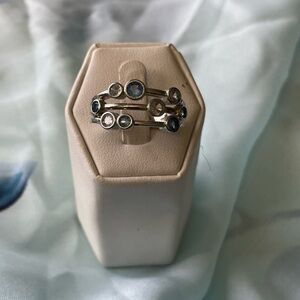 COPY - NAVY BRIDAL WEDDING RING SIZE 10